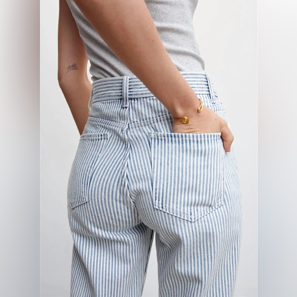 Mango Striped Matilda Jeans